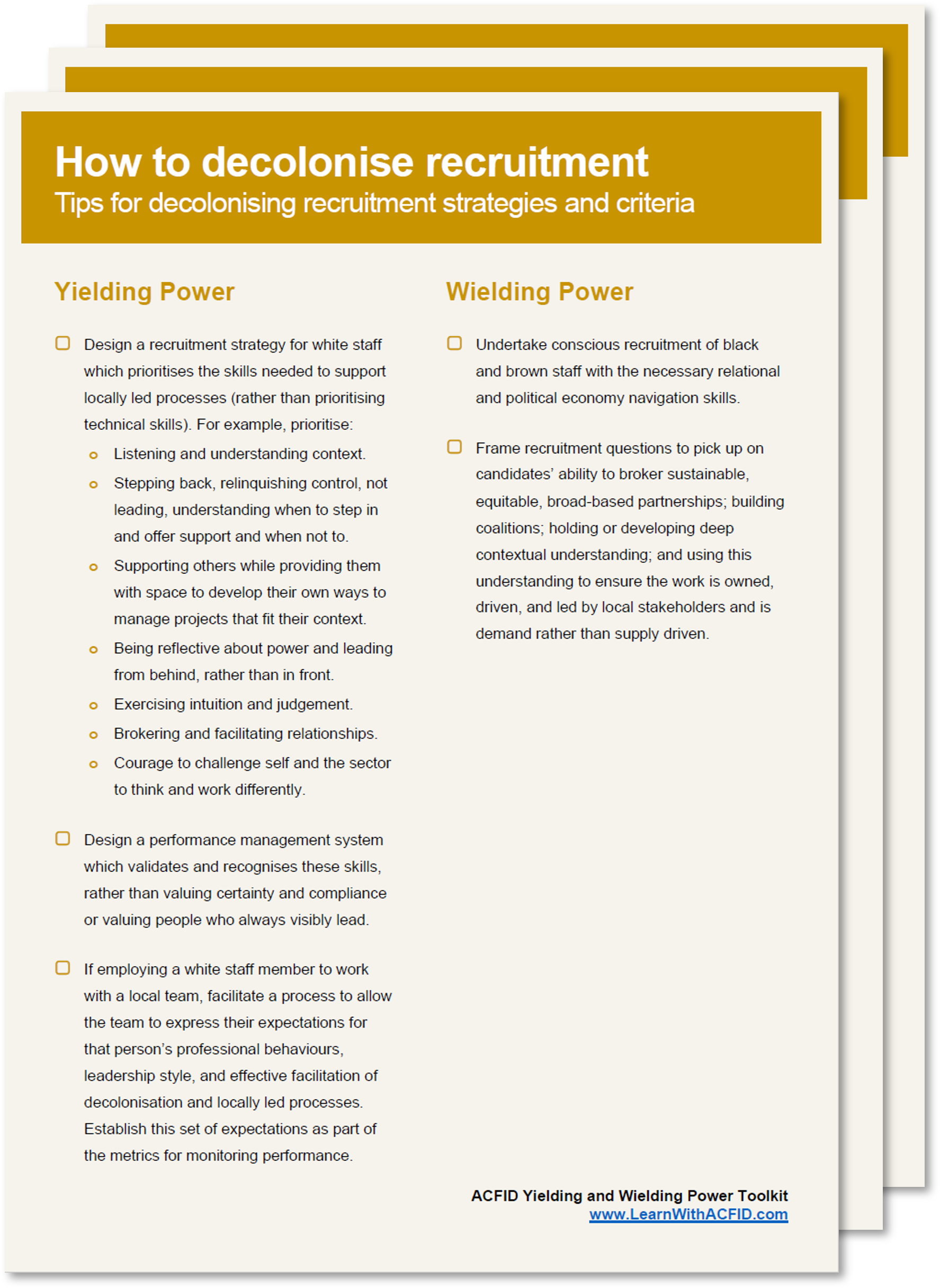 'How-To' guidance for organisations.